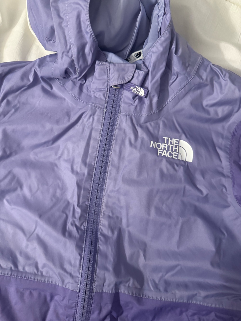 The North Face girls two-toned Purple Packable Jacket